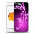 Дизайнерский силиконовый чехол для Iphone 7 Plus / 8 Plus Бабочки фиолетовые