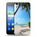 Дизайнерский пластиковый чехол для Huawei Y6 пляж