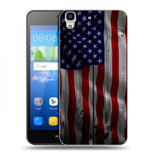 Дизайнерский пластиковый чехол для Huawei Y6 Флаг США