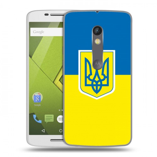 Дизайнерский пластиковый чехол для Lenovo Moto X Play Флаг Украины