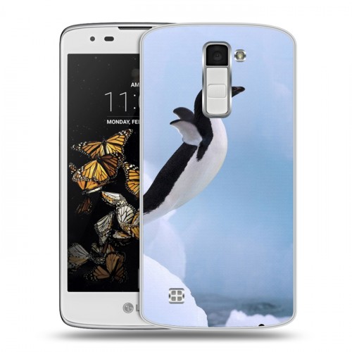 Дизайнерский пластиковый чехол для LG K8 Пингвины