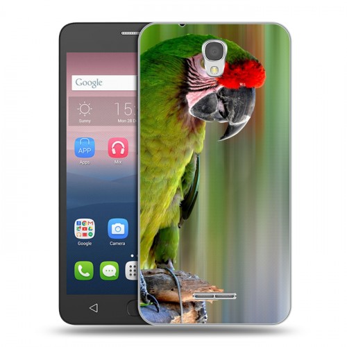Дизайнерский силиконовый чехол для Alcatel Pop 4 Попугаи