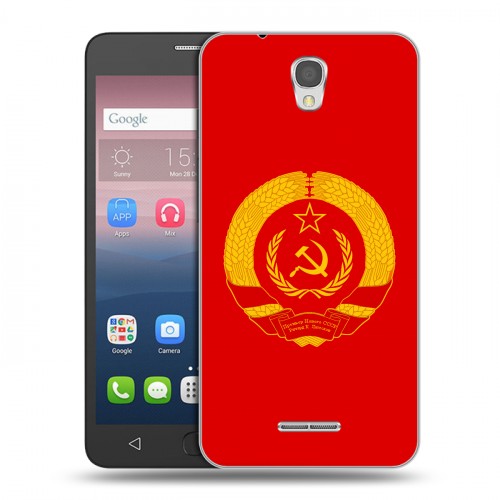 Дизайнерский силиконовый чехол для Alcatel Pop 4 Флаг СССР