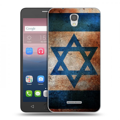 Дизайнерский силиконовый чехол для Alcatel Pop 4 Флаг Израиля