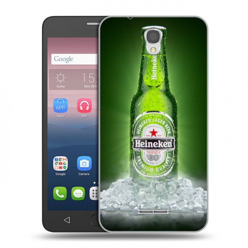 Дизайнерский силиконовый чехол для Alcatel Pop 4 Heineken