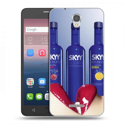 Дизайнерский силиконовый чехол для Alcatel Pop 4 Skyy Vodka