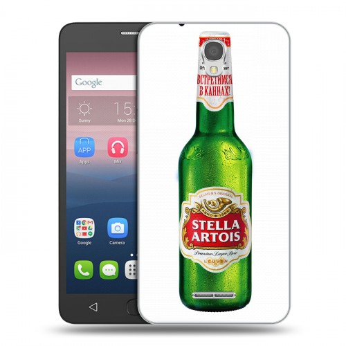 Дизайнерский силиконовый чехол для Alcatel Pop 4 Stella Artois