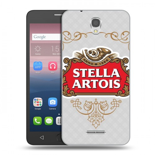 Дизайнерский силиконовый чехол для Alcatel Pop 4 Stella Artois