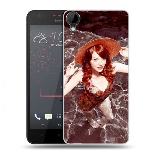 Дизайнерский пластиковый чехол для HTC Desire 825 Эмма Стоун