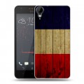 Дизайнерский пластиковый чехол для HTC Desire 825 Флаг Франции