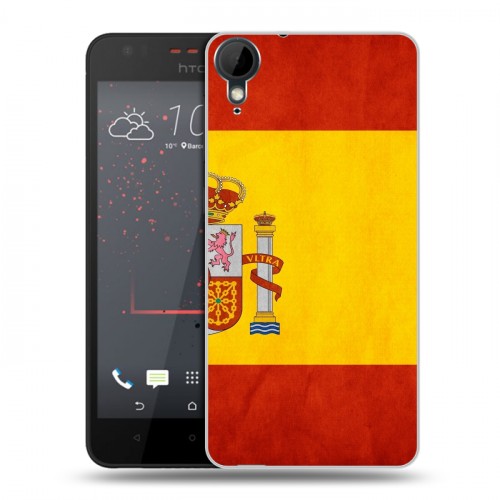 Дизайнерский пластиковый чехол для HTC Desire 825 Флаг Испании