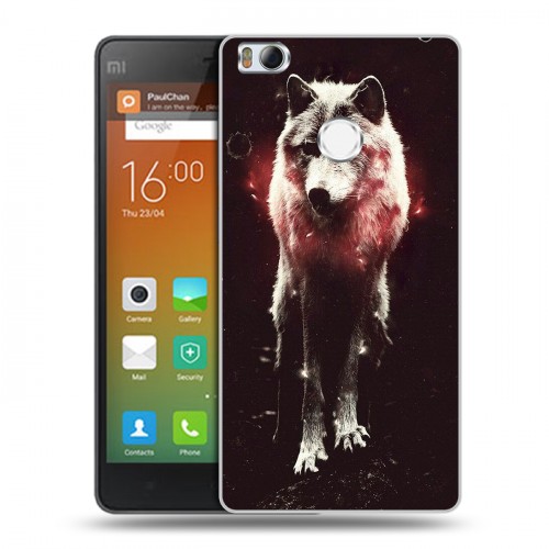 Дизайнерский силиконовый чехол для Xiaomi Mi4S Волки