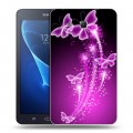 Дизайнерский силиконовый чехол для Samsung Galaxy Tab A 7 (2016) Бабочки фиолетовые