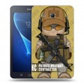 Дизайнерский силиконовый чехол для Samsung Galaxy Tab A 7 (2016) Армейцы мультяшки
