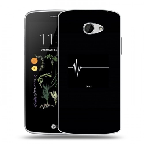Дизайнерский силиконовый чехол для LG K5 Черно и кратко