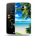 Дизайнерский силиконовый чехол для LG K5 Пляж