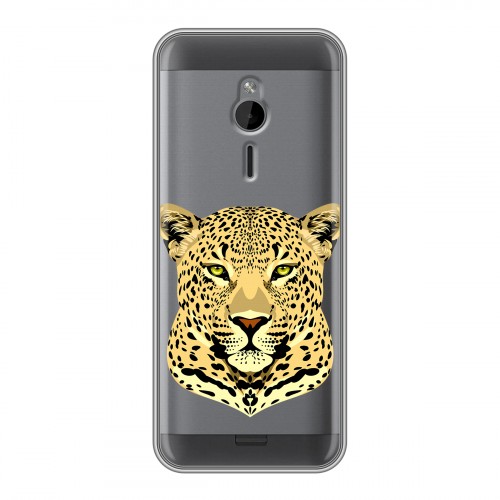 Дизайнерский силиконовый чехол для Nokia 230 Прозрачные леопарды