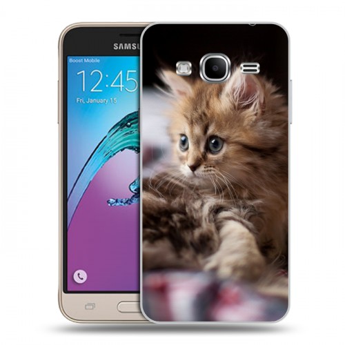 Дизайнерский пластиковый чехол для Samsung Galaxy J3 (2016) Котята