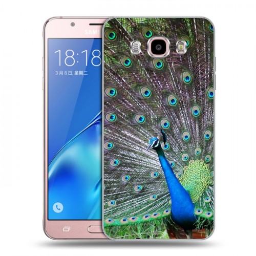 Дизайнерский силиконовый с усиленными углами чехол для Samsung Galaxy J5 (2016) Павлины