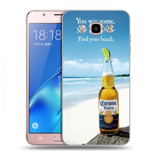 Дизайнерский силиконовый с усиленными углами чехол для Samsung Galaxy J5 (2016) Corona