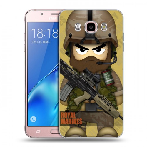 Дизайнерский силиконовый с усиленными углами чехол для Samsung Galaxy J5 (2016) Армейцы мультяшки