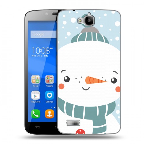 Дизайнерский пластиковый чехол для Huawei Honor 3C Lite  Новогоднее смешенное