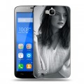 Дизайнерский пластиковый чехол для Huawei Honor 3C Lite Эмма Стоун