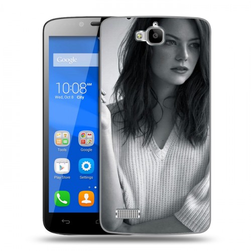 Дизайнерский пластиковый чехол для Huawei Honor 3C Lite Эмма Стоун