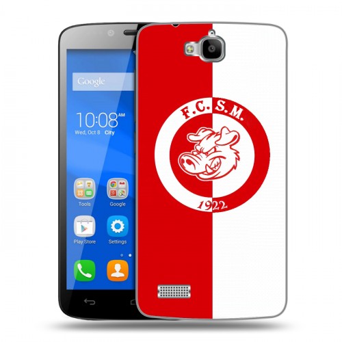 Дизайнерский пластиковый чехол для Huawei Honor 3C Lite Red White Fans