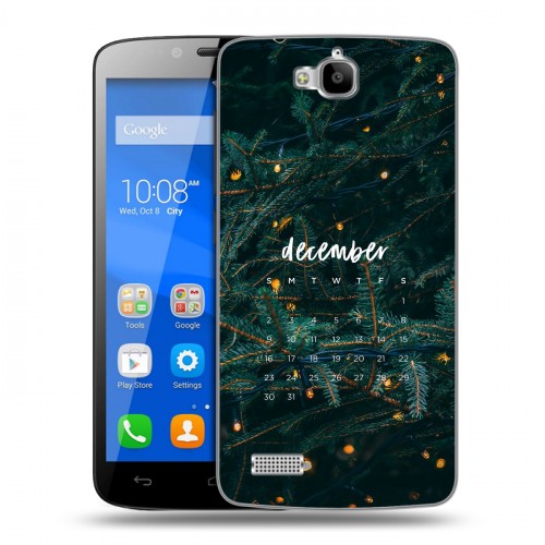 Дизайнерский пластиковый чехол для Huawei Honor 3C Lite Christmas 2020