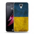 Дизайнерский пластиковый чехол для LG X view флаг Украины