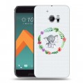 Полупрозрачный дизайнерский пластиковый чехол для HTC 10 Прозрачные слоны
