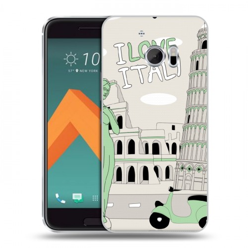 Дизайнерский пластиковый чехол для HTC 10 Столичные зарисовки