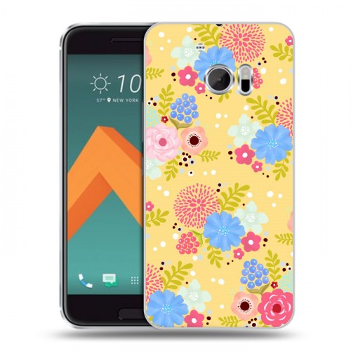 Дизайнерский пластиковый чехол для HTC 10 Причудливые цветы