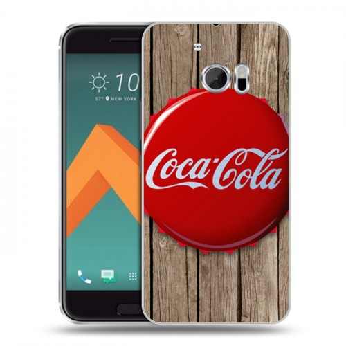 Дизайнерский пластиковый чехол для HTC 10 Coca-cola