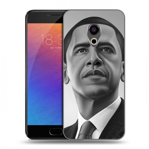 Дизайнерский пластиковый чехол для Meizu Pro 6 Барак Обама