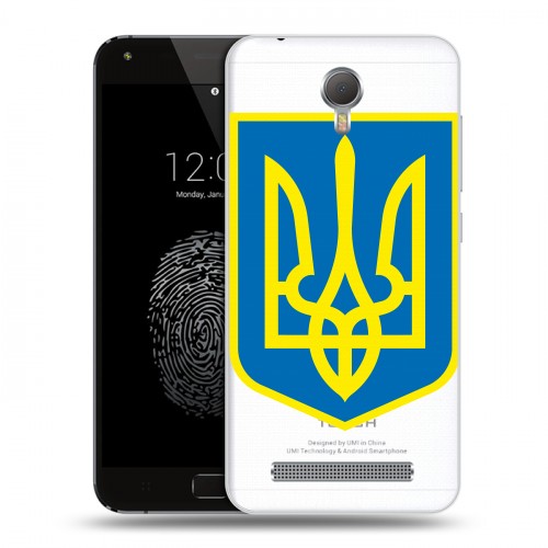Полупрозрачный дизайнерский пластиковый чехол для Umi Touch Флаг Украины