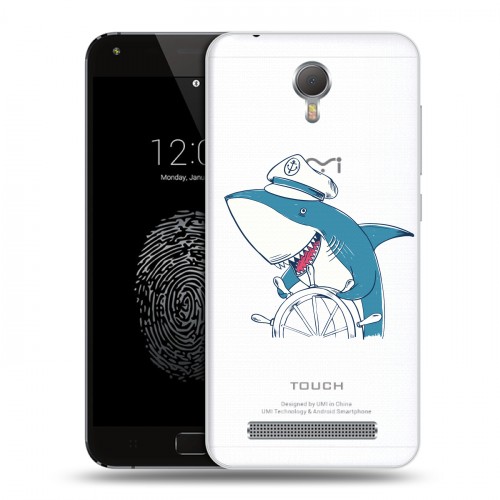 Полупрозрачный дизайнерский пластиковый чехол для Umi Touch Прозрачные акулы