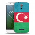 Дизайнерский силиконовый чехол для Acer Liquid Zest Plus Флаг Азербайджана
