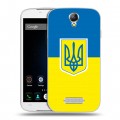 Дизайнерский пластиковый чехол для Doogee X6 Флаг Украины