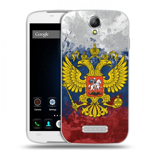 Дизайнерский пластиковый чехол для Doogee X6 Российский флаг и герб