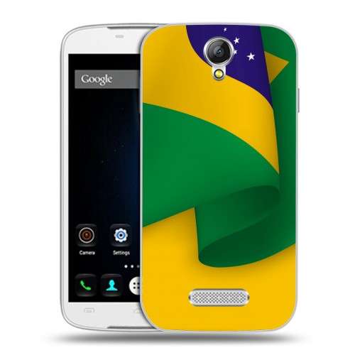 Дизайнерский силиконовый чехол для Doogee X6 Флаг Бразилии
