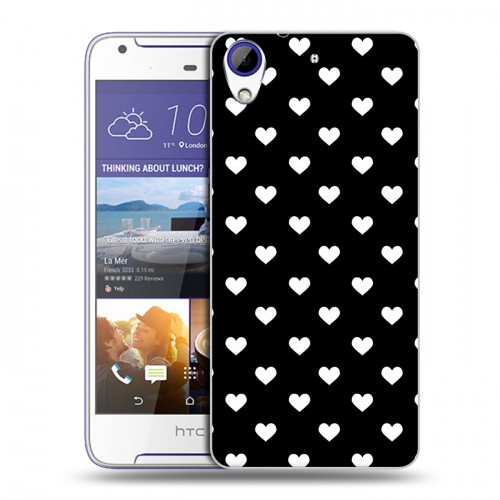 Дизайнерский пластиковый чехол для HTC Desire 830 Черно-белые фантазии