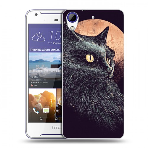Дизайнерский пластиковый чехол для HTC Desire 830 Мистические кошки