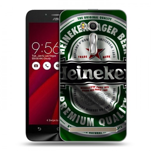 Дизайнерский пластиковый чехол для ASUS Zenfone Go 5.5 Heineken