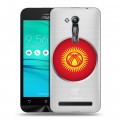 Полупрозрачный дизайнерский пластиковый чехол для ASUS ZenFone Go 4.5 ZB452KG флаг Киргизии