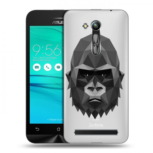 Полупрозрачный дизайнерский пластиковый чехол для ASUS ZenFone Go 4.5 ZB452KG Прозрачные обезьяны