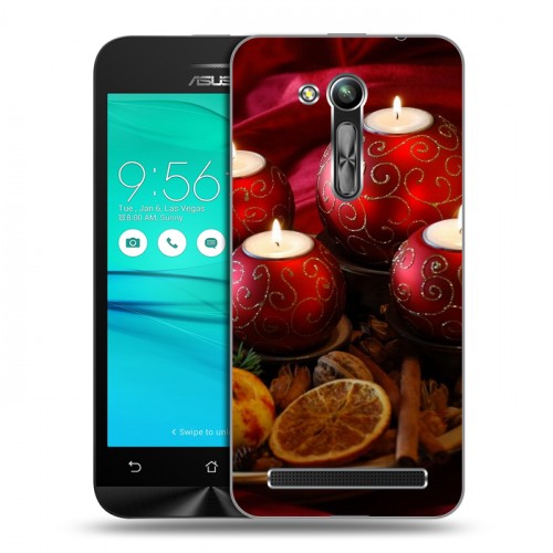 Дизайнерский пластиковый чехол для ASUS ZenFone Go 4.5 ZB452KG Новогодние свечки