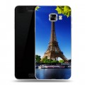 Дизайнерский пластиковый чехол для Samsung Galaxy C5 Париж