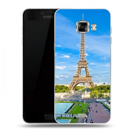 Дизайнерский пластиковый чехол для Samsung Galaxy C5 Париж